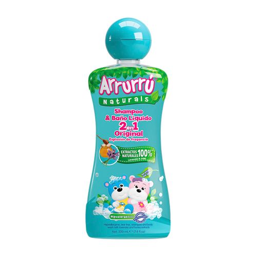 Shampoo Y Baño Liquido Arrurrú 2 En 1 Original - 220ml
