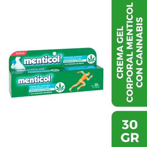 Crema Gel Corporal MENTICOL con cannabis y CBD - 30g