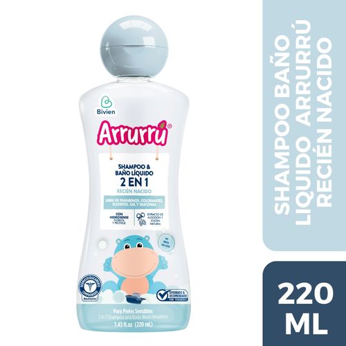 Shampoo y Baño líquido 2 en 1  Recién Nacido X 220mL