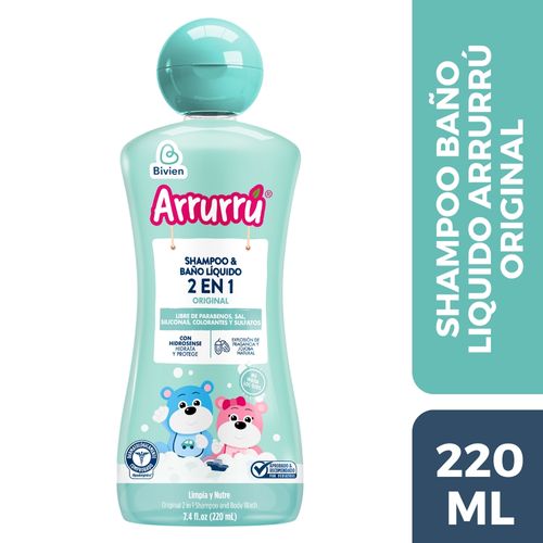 Shampoo y Baño líquido 2 en 1  Original Arrurrú X 220mL