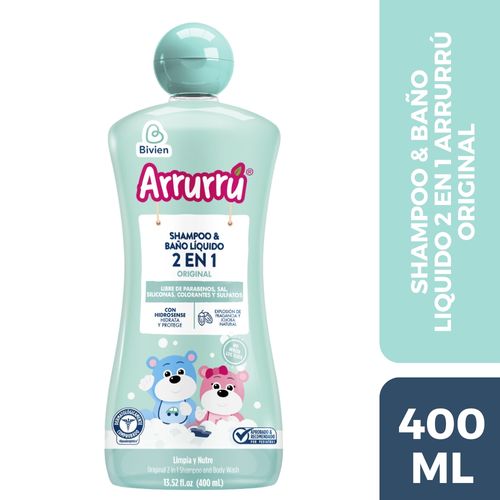 Shampoo y Baño líquido 2 en 1  Original Arrurrú X 400mL