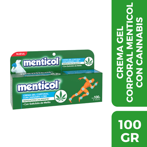 Crema Gel Corporal MENTICOL con cannabis y CBD - 100g