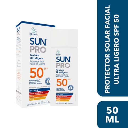 Protector Solar Facial Textura Ultraligera spf 50 x50ml