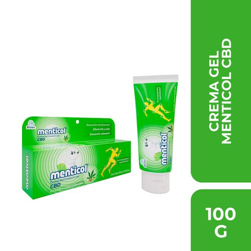 Crema Gel Corporal MENTICOL con cannabis y CBD - 100g